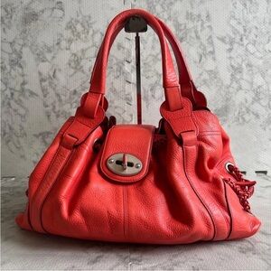 Mulberry Vibrant Red Leather Shoulder Bag